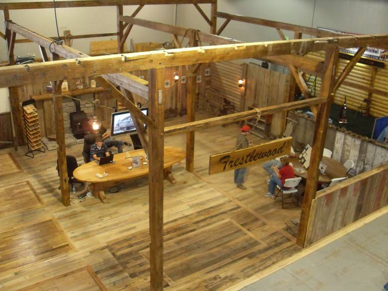 Denver Log and Timber Frame Show / Trestlewoods "Barn Frame Booth"